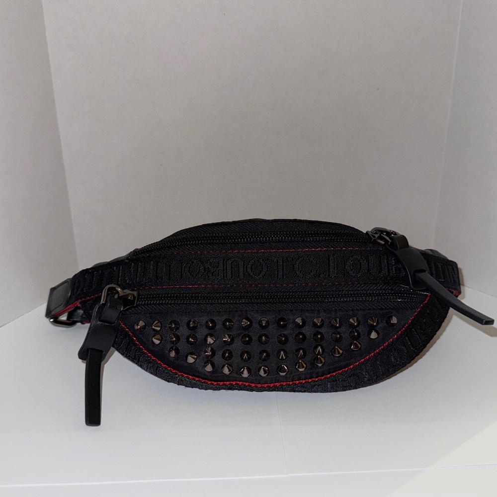 Christian Louboutin Black Crossbody Bag with Studs